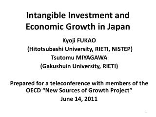 Intangible Investment and Economic Growth in Japan