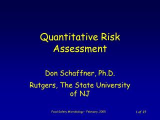 Quantitative Risk Assessment