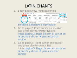 LATIN CHANTS