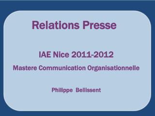 Relations Presse