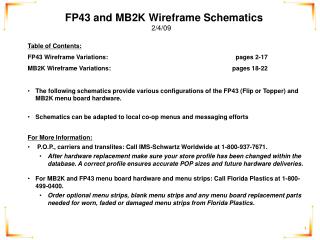 FP43 and MB2K Wireframe Schematics 2/4/09