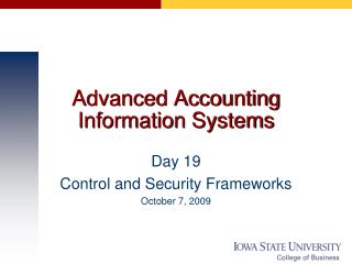 Advanced Accounting Information Systems