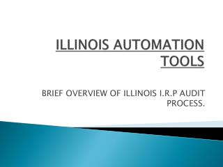 ILLINOIS AUTOMATION TOOLS