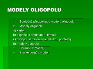 Modely oligopolu