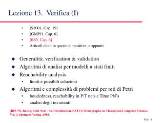 Lezione 13. Verifica (I)