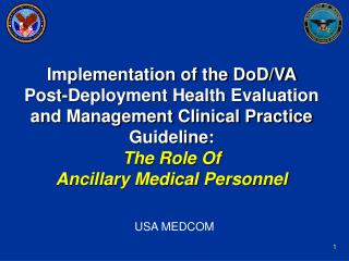 THE ROLE OF ANCILLARY PERSONNEL IN THE IMPLEMENTATION OF CLINICAL ...