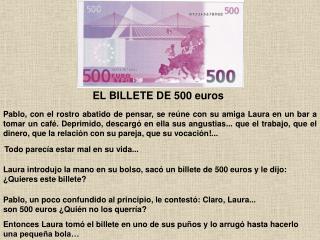 EL BILLETE DE 500 euros