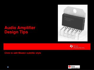 Audio Amplifier Design Tips