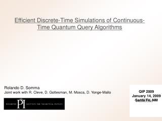 Efficient Discrete-Time Simulations of Continuous-Time Quantum Query Algorithms