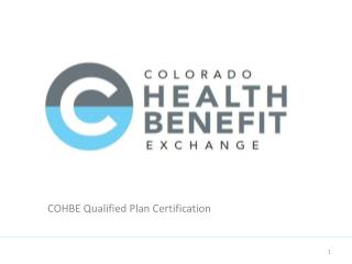 COHBE Qualified Plan Certification