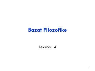 Bazat Filozofike