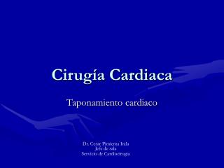 Cirugía Cardiaca