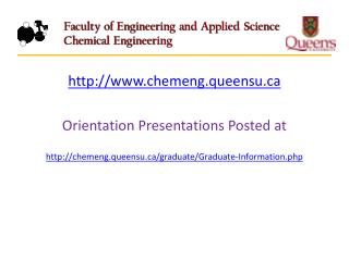 chemeng.queensu Orientation Presentations Posted at