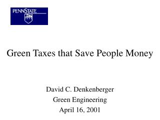 Green Taxes that Save People Money