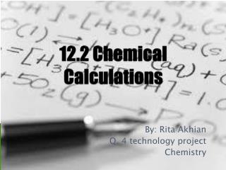 12.2 Chemical Calculations