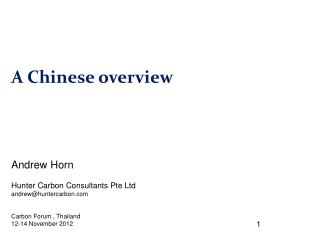 A Chinese overview
