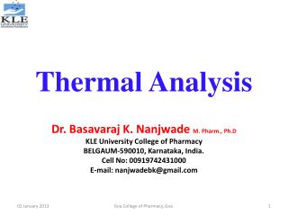 Thermal Analysis