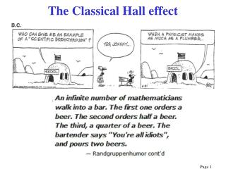 The Classical Hall effect