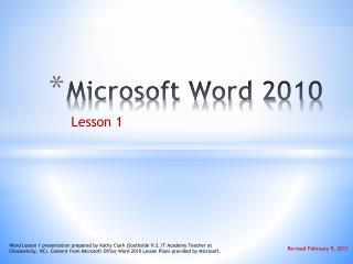 Microsoft Word 2010