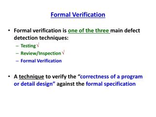 Formal Verification