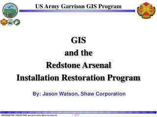 US Army Garrison GIS Program