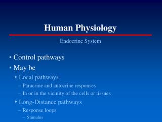 Human Physiology