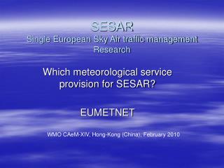 SESAR Single European Sky Air traffic management Research