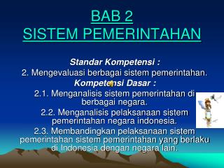 BAB 2 SISTEM PEMERINTAHAN