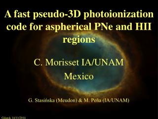 A fast pseudo-3D photoionization code for aspherical PNe and HII regions