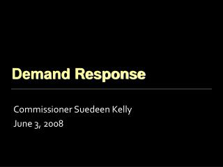 Demand Response