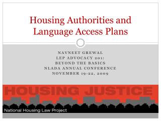 Housing Authorities and Language Access Plans