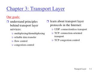 Chapter 3: Transport Layer