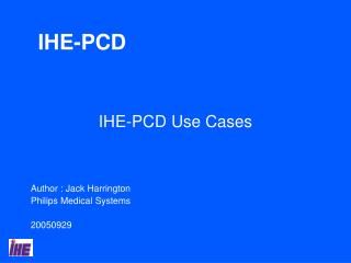 IHE-PCD Use Cases