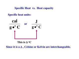 Specific Heat vs. Heat capacity