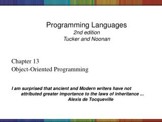 Programming Languages 2nd edition Tucker and Noonan