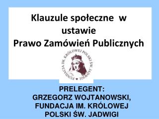 Klauzule społeczne w ustawie Prawo Zamówień Publicznych