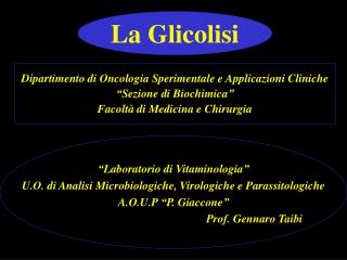 La Glicolisi