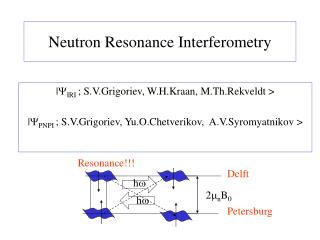 Neutron Resonance Interferometry