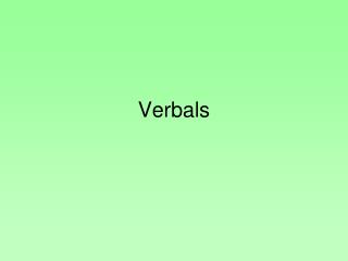 Verbals