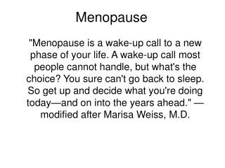 Menopause