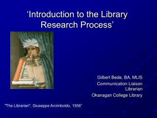 ‘Introduction to the Library Research Process’