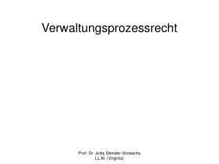 Verwaltungsprozessrecht