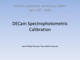 DECam Spectrophotometric Calibration