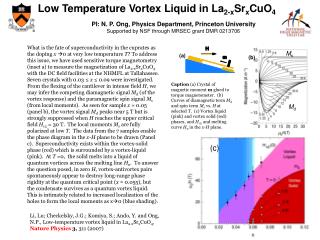Low Temperature Vortex Liquid in La 2-x Sr x CuO 4