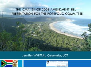 The ICMA 24 of 2008 Amendment Bill – presentation for the Portfolio Committee
