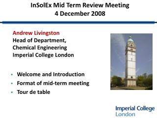 InSolEx Mid Term Review Meeting 4 December 2008