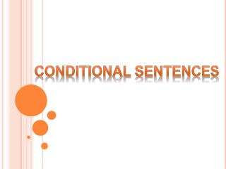 Conditional sentences