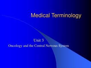 Medical Terminology