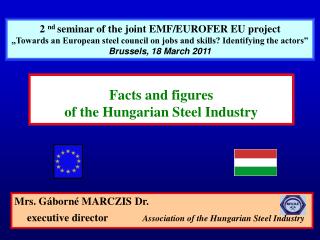 Mrs. Gáborné MARCZIS Dr. executive director	 Association of the Hungarian Steel Industry