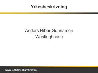 Yrkesbeskrivning